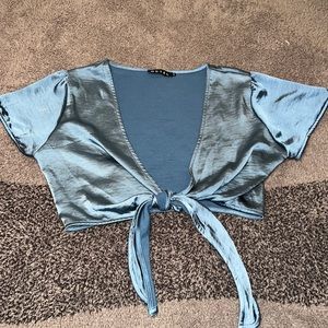 Motel Silky Wrap Top